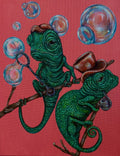 “Chameleon Curiosity” 8x10 Acrylic On Canvas