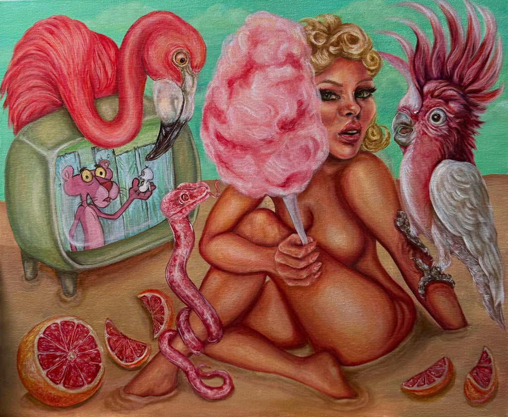 “Cotton Candy Dreams” 18x24 Acrylic On Canvas