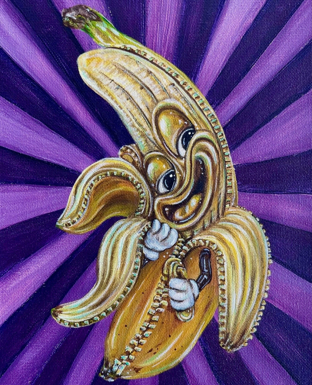 “Peels Naughty” 8x10 Acrylic On Canvas