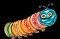 “Macaron Caterpillar” 5x7 Acrylic On Canvas