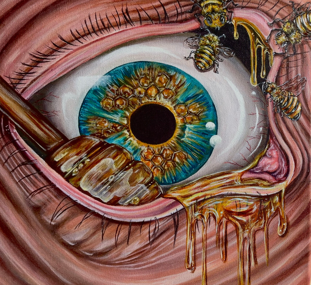 “Hive” 12x12 Acrylic On Canvas