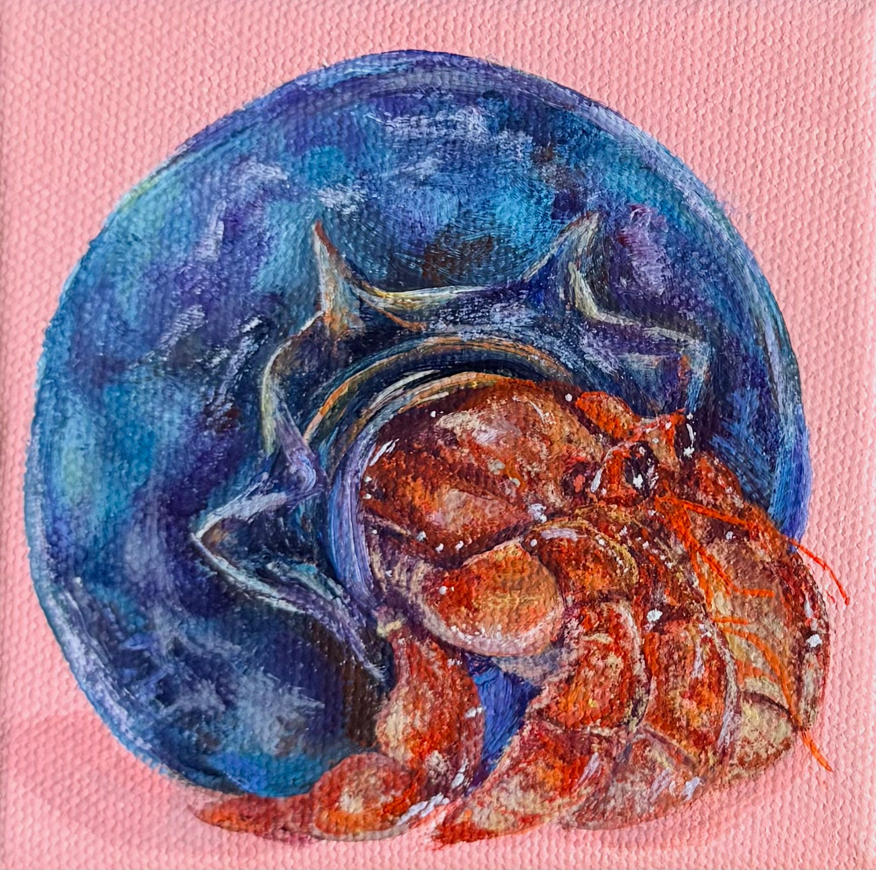 “Hermies Series” 6x6 Acrylic On Canvas