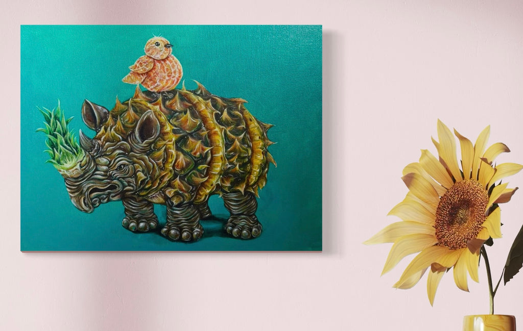 “Pinocerous” 12x16 Acrylic On Canvas