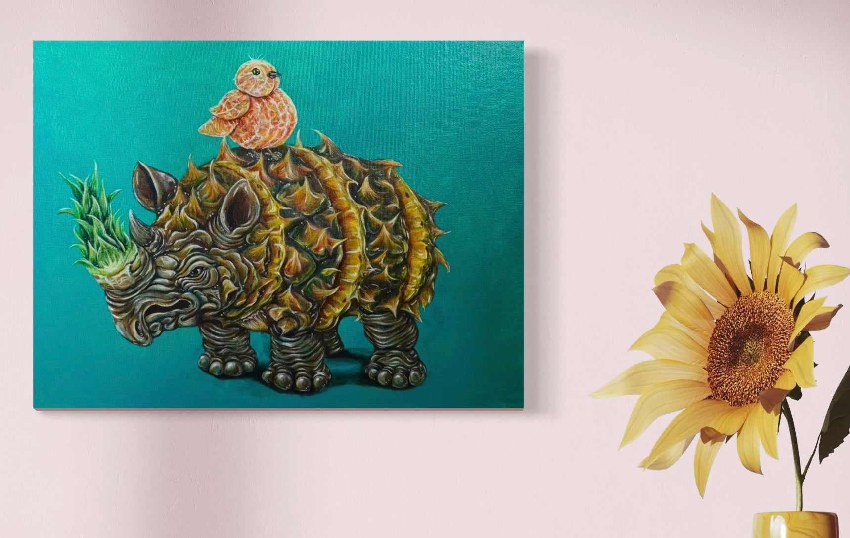 “Pinocerous” 12x16 Acrylic On Canvas