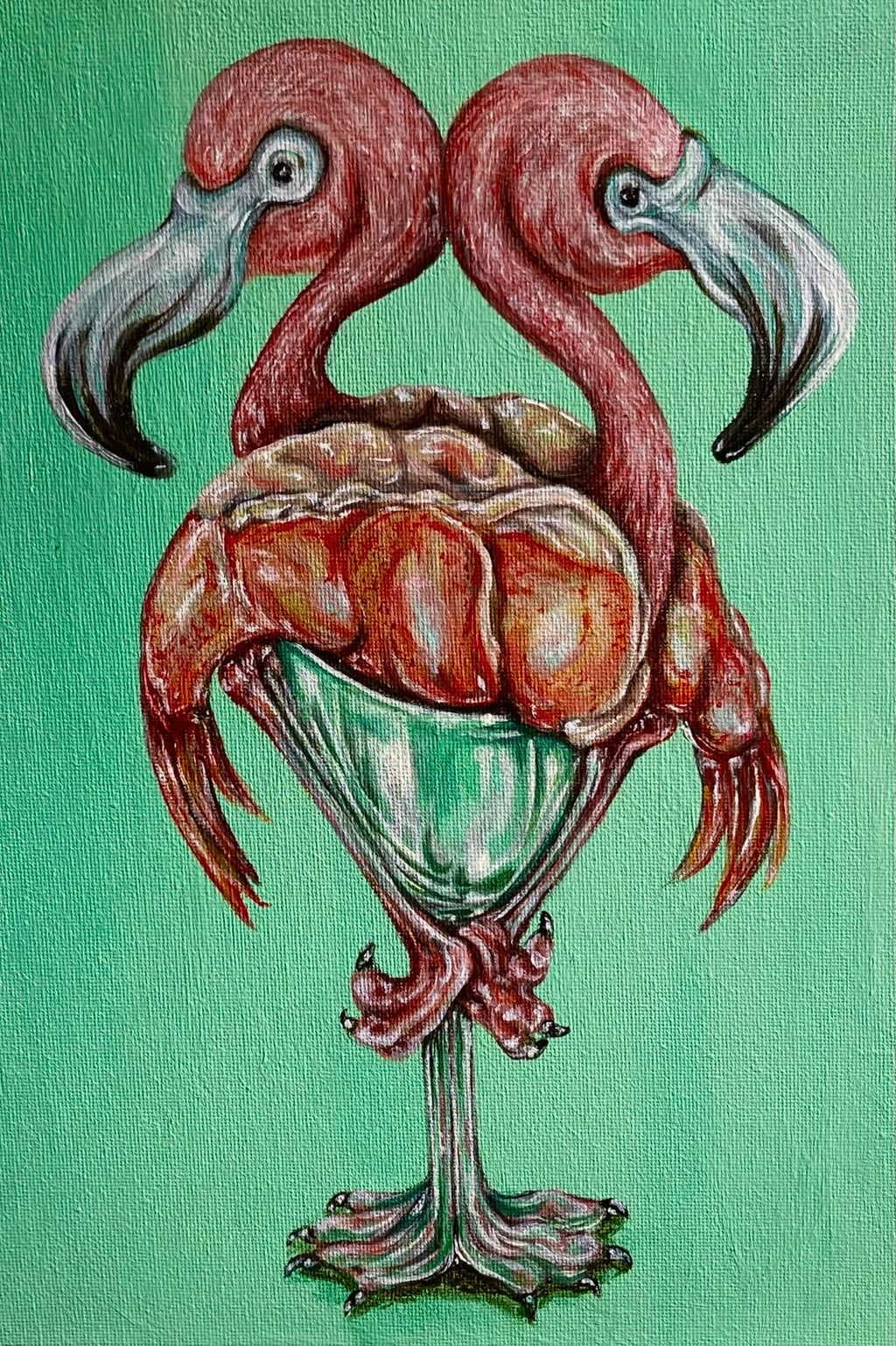 “Shrimpingo Cocktail” 12x16 Acrylic On Canvas