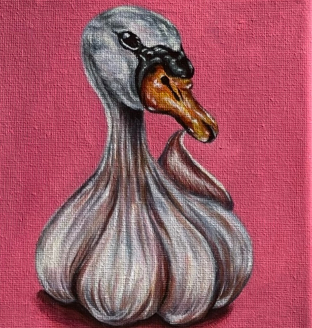 “Garswan Couple” 6x6 Acrylic On Canvas