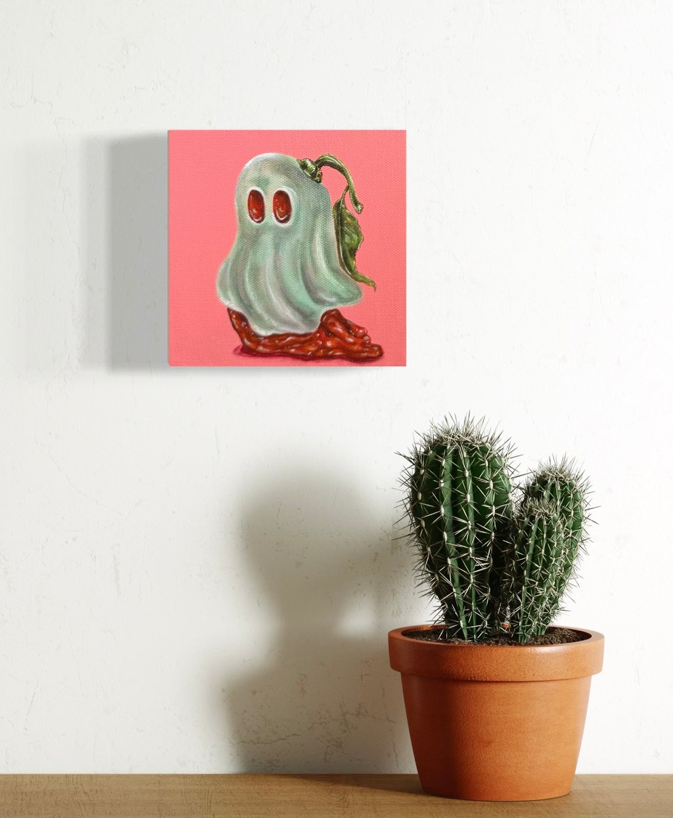 “Ghost Pepper” 6x6 Acrylic On Canvas