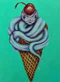“Soft Served Serpent” 9x12 Acrylic On Canvas