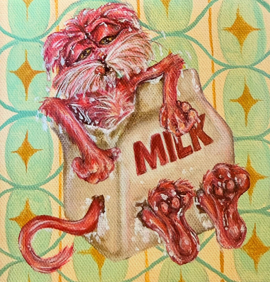 “Cool Cats Series” 6x6 Acrylic On Canvas