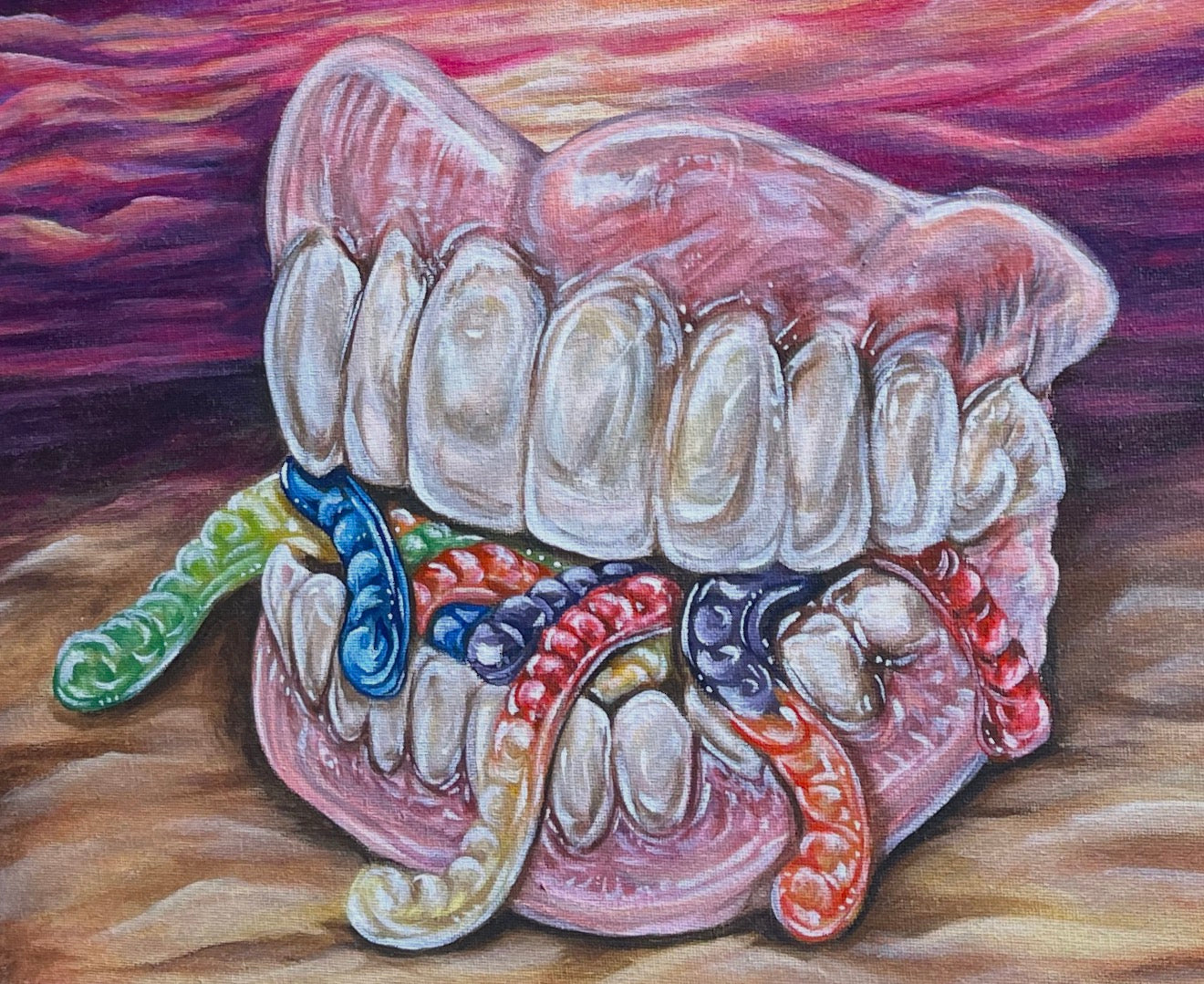 “Gummy” 12x16 Acrylic On Canvas