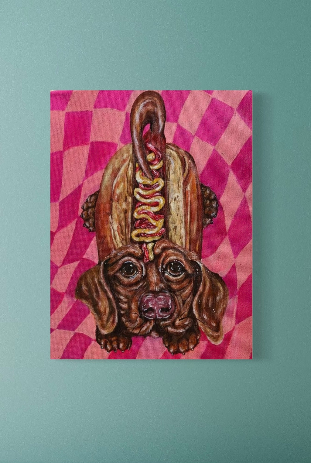 “Hot Dog” 12x16 Acrylic On Canvas