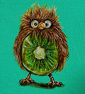 “Kiwi Bird” 6x6 Acrylic On Canvas