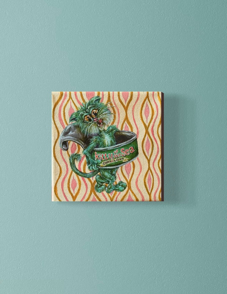“Cool Cats Series” 6x6 Acrylic On Canvas