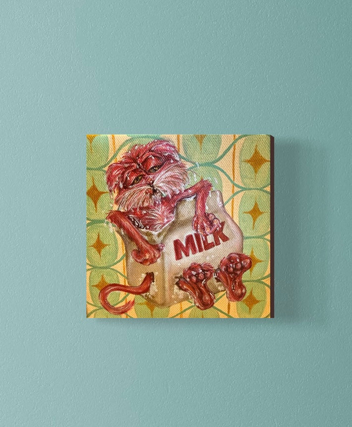 “Cool Cats Series” 6x6 Acrylic On Canvas