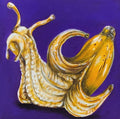 “Banana Snail” 6x6 Acrylic On Canvas