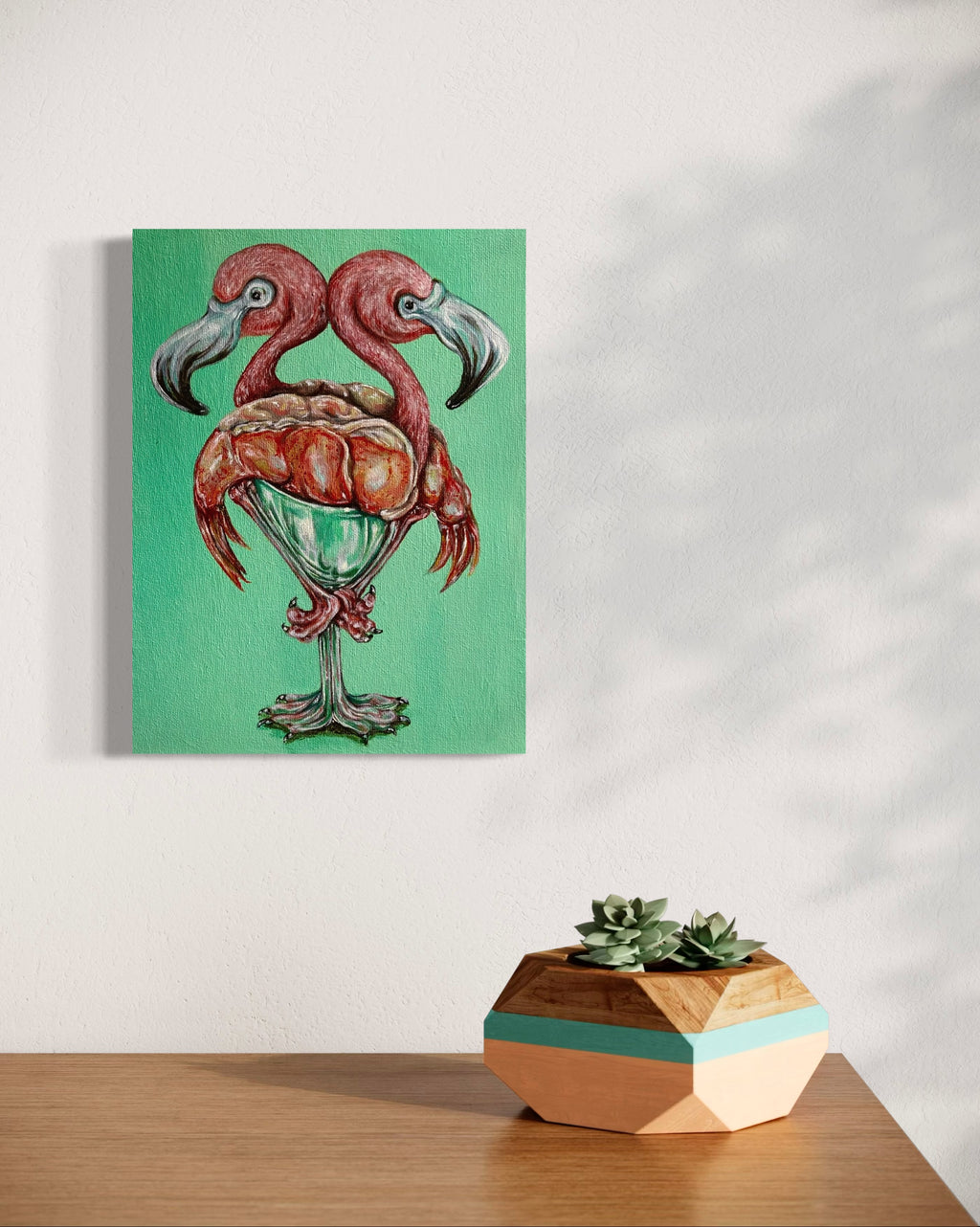 “Shrimpingo Cocktail” 12x16 Acrylic On Canvas