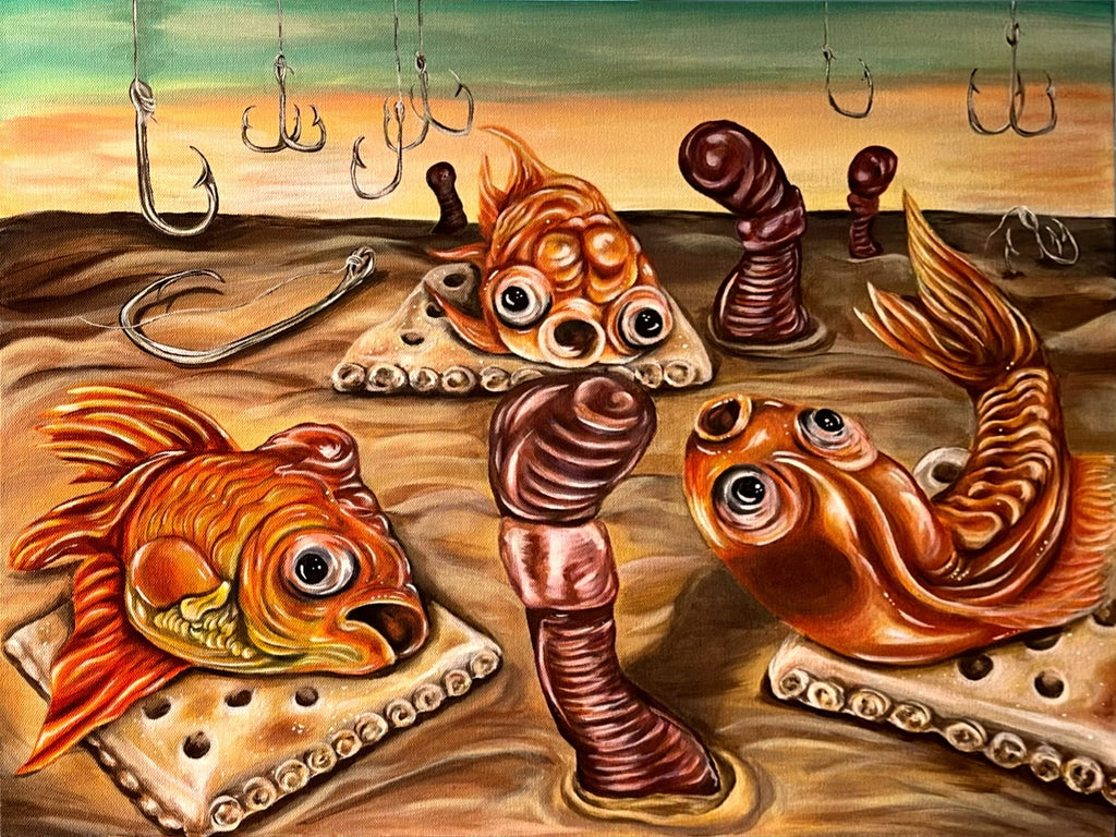 “Gone Fishing” 18x24 Acrylic On Canvas